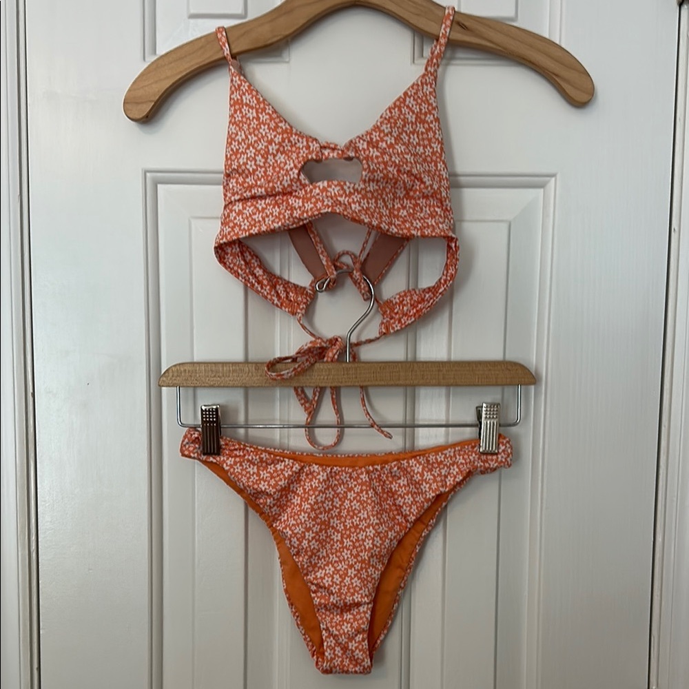 Patagonia Orange Floral Bikini Set